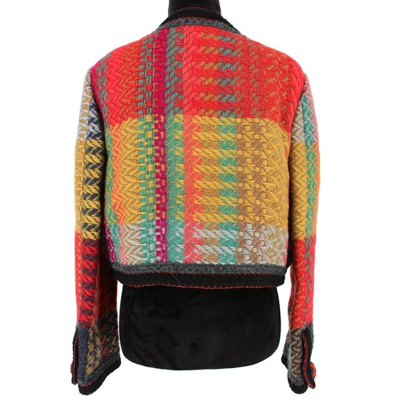 Moschino Couture Multicolor Wool Knit Jacket 10 - Picture 5 of 8